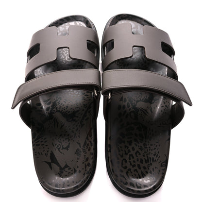 Hermes Calfskin Chypre Sandals 38.5 Ecorce 2 of 9
