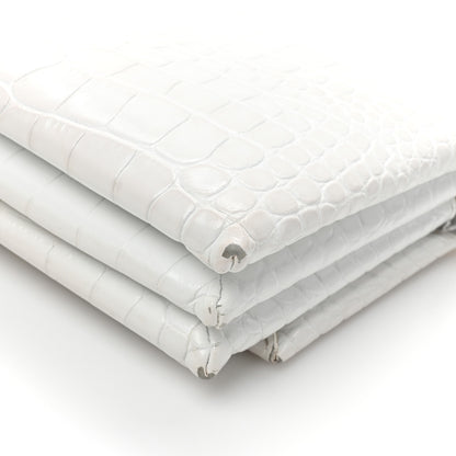 Balenciaga Shiny Extra Supple Calfskin Crocodile Embossed Small Triplet Bag Optic White 19 of 19