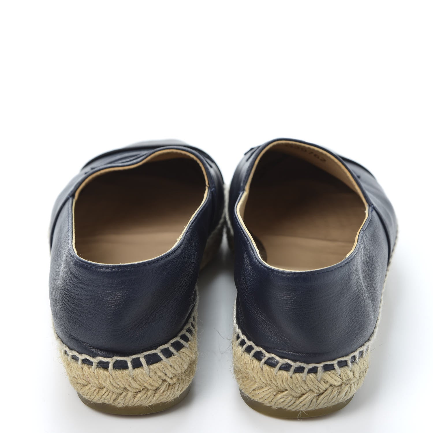 Chanel Lambskin CC Espadrilles 37 Navy Black 5 of 11