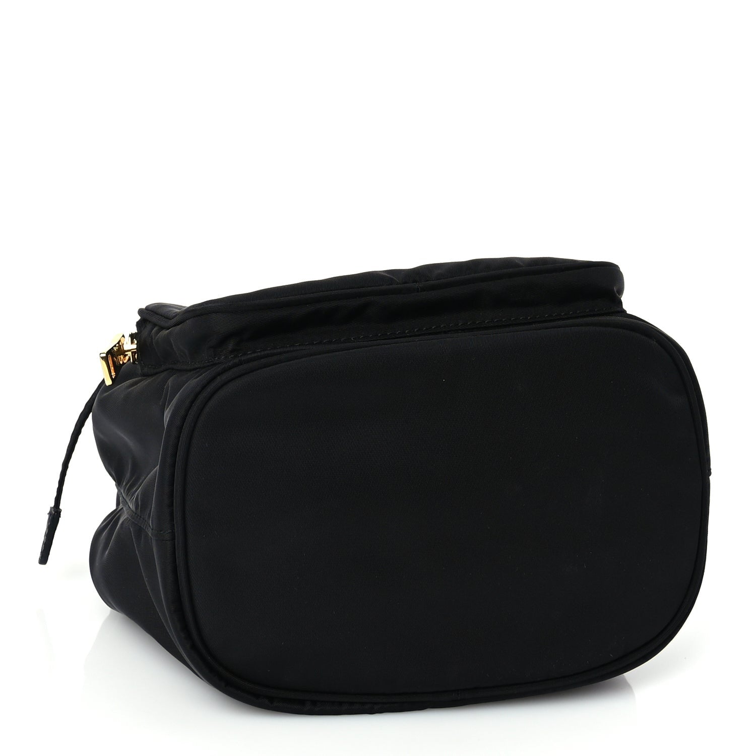 Prada Saffiano Tessuto Nylon Mini Bucket Crossbody Bag Black 6 of 14