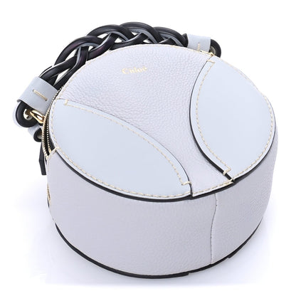 Chloe Grained Shiny Calfskin Mini Round Daria Bag Light Cloud 3 of 7