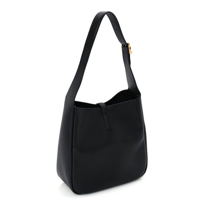 Saint Laurent Smooth Calfskin Small Le 5 A 7 Soft Hobo  Black 3 of 9