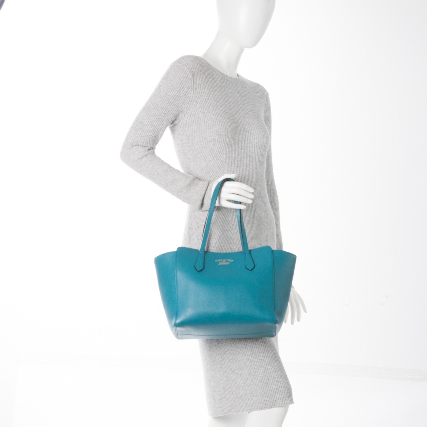 Gucci Dollar Calfskin Small Swing Tote Deep Cobalt 2 of 6
