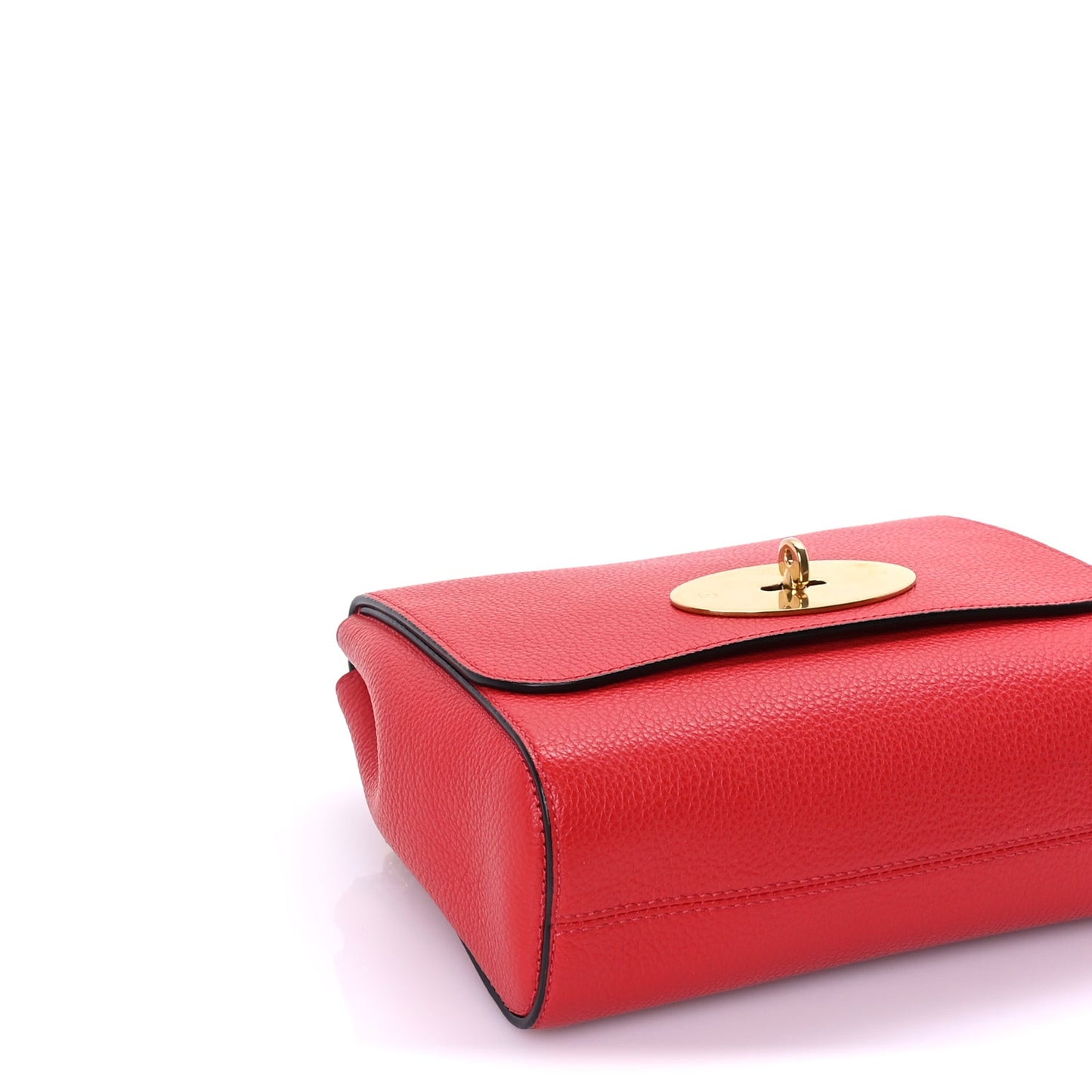 Small Classic Grain Calfskin Small Lily Ruby Red