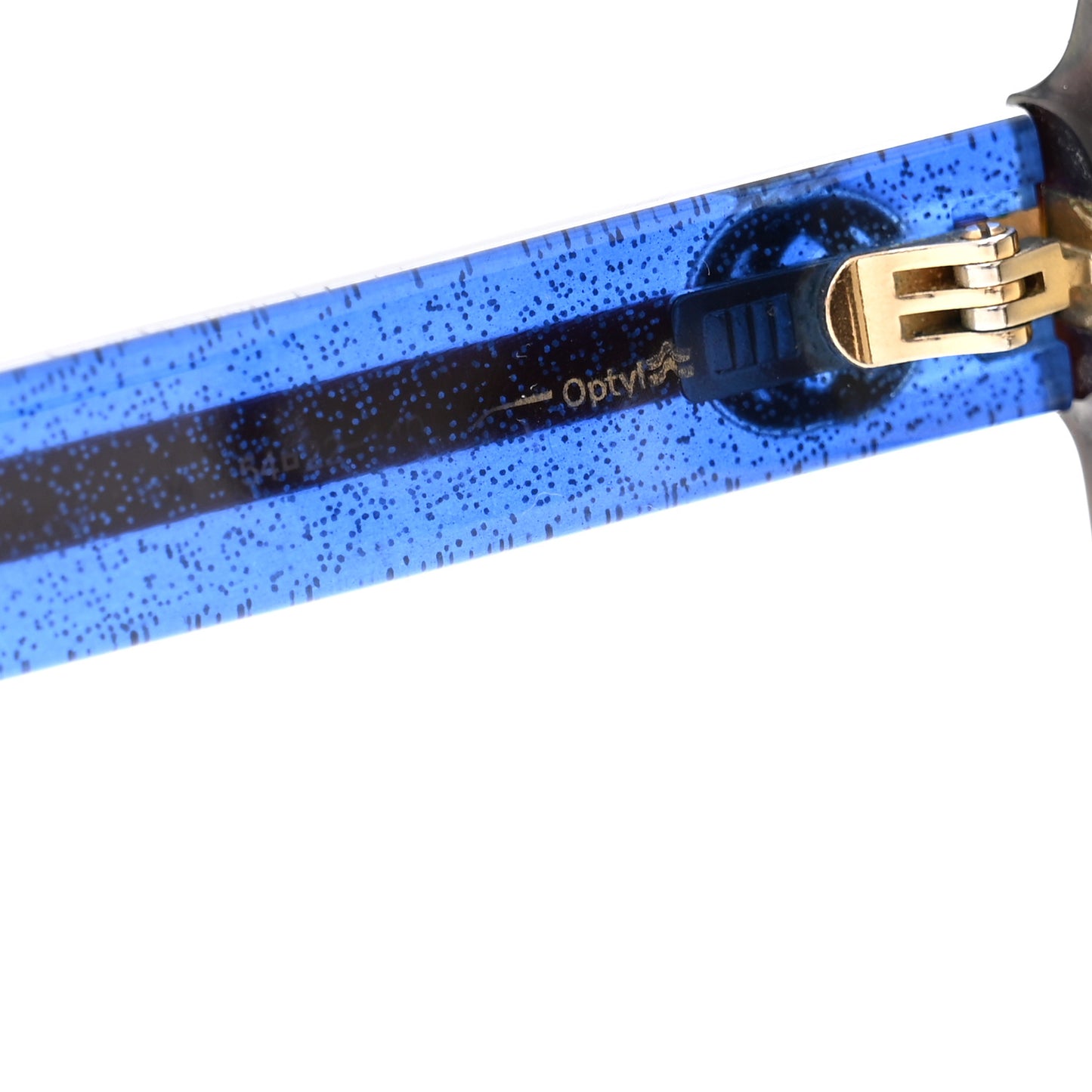 Acetate Square Frame Web Glitter Sunglasses GG0036S Brown Blue