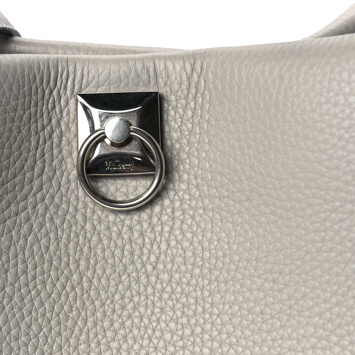 Mulberry Heavy Grain Iris Tote Powder Grey Dark Clay 6 of 8