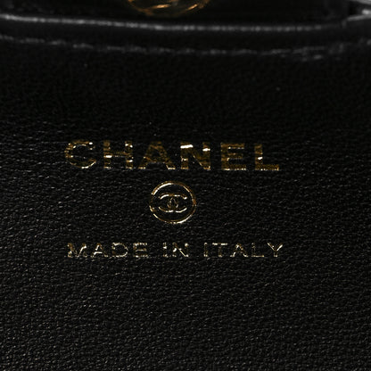 Chanel Lambskin Quilted Box Of Secrets Card Holder With Chain Black 5 of 6