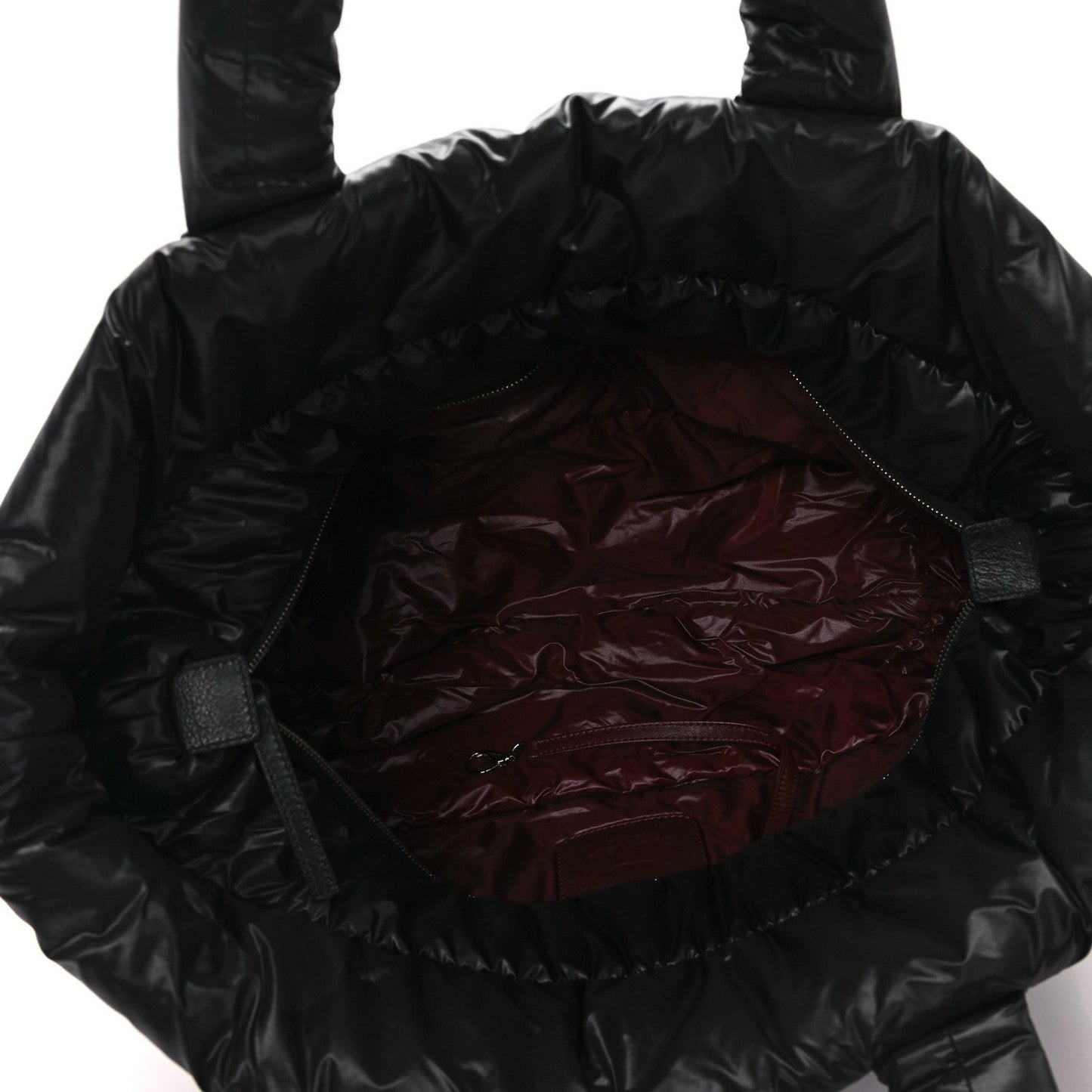 Nylon Quilted Large Coco Cocoon Tote Black