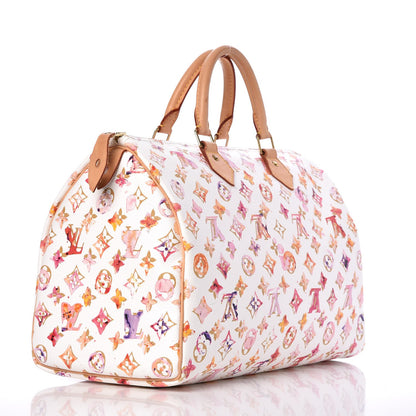 Louis Vuitton Watercolor Aquarelle Speedy 35 White 3 of 12