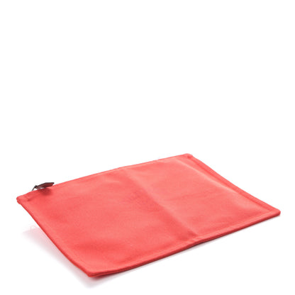 Hermes Toile Flat Yachting Pouch Rouge 4 of 8