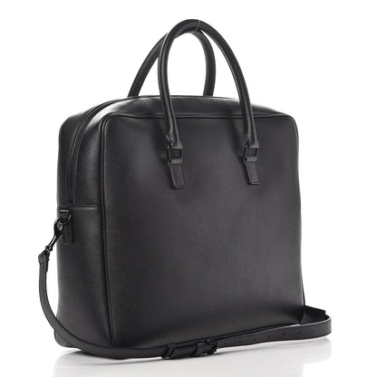 Saint Laurent Grained Calfskin Small Classic Duffle Briefcase Black 3 of 8