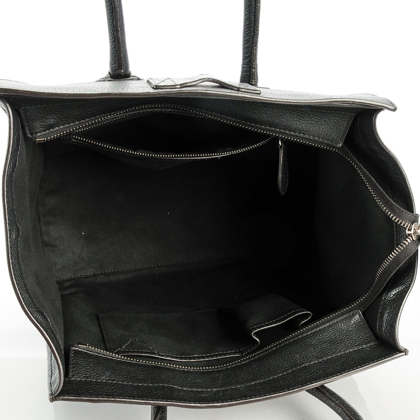 Drummed Calfskin Micro Luggage Black