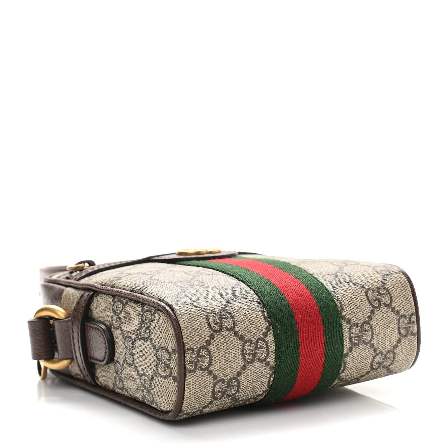 GG Supreme Monogram Web Mini Ophidia Messenger Brown