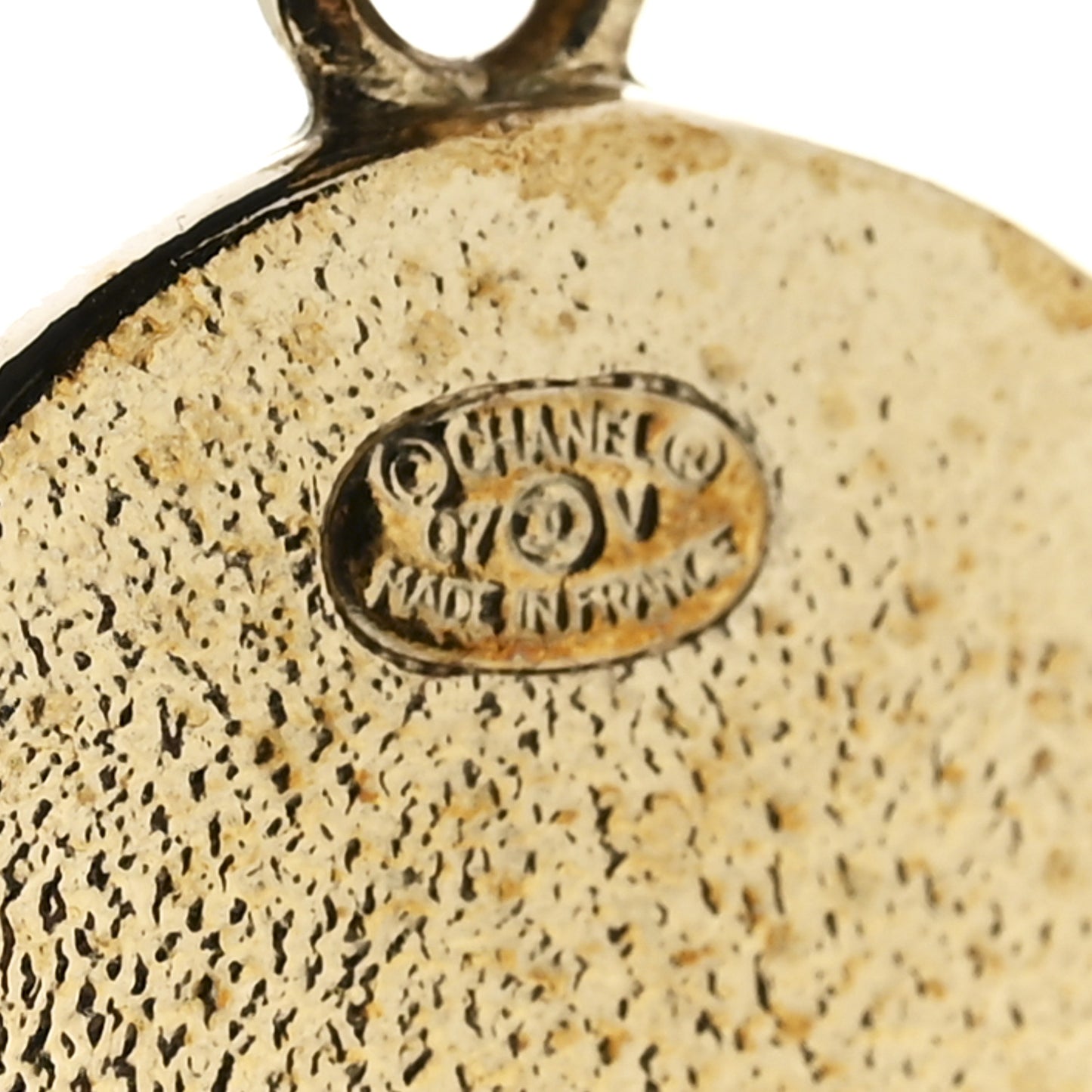 Enamel CC Drop Earrings White