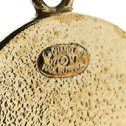 Chanel Enamel CC Drop Earrings White 4 of 5