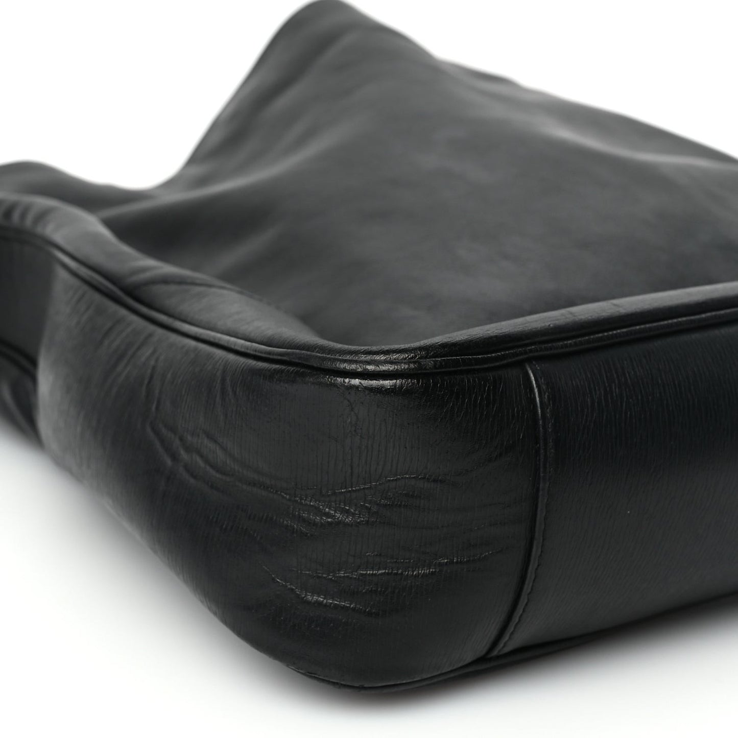 Calfskin Bamboo Shoulder Bag Black