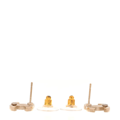 Chanel Crystal CC Earrings Light Gold 3 of 4