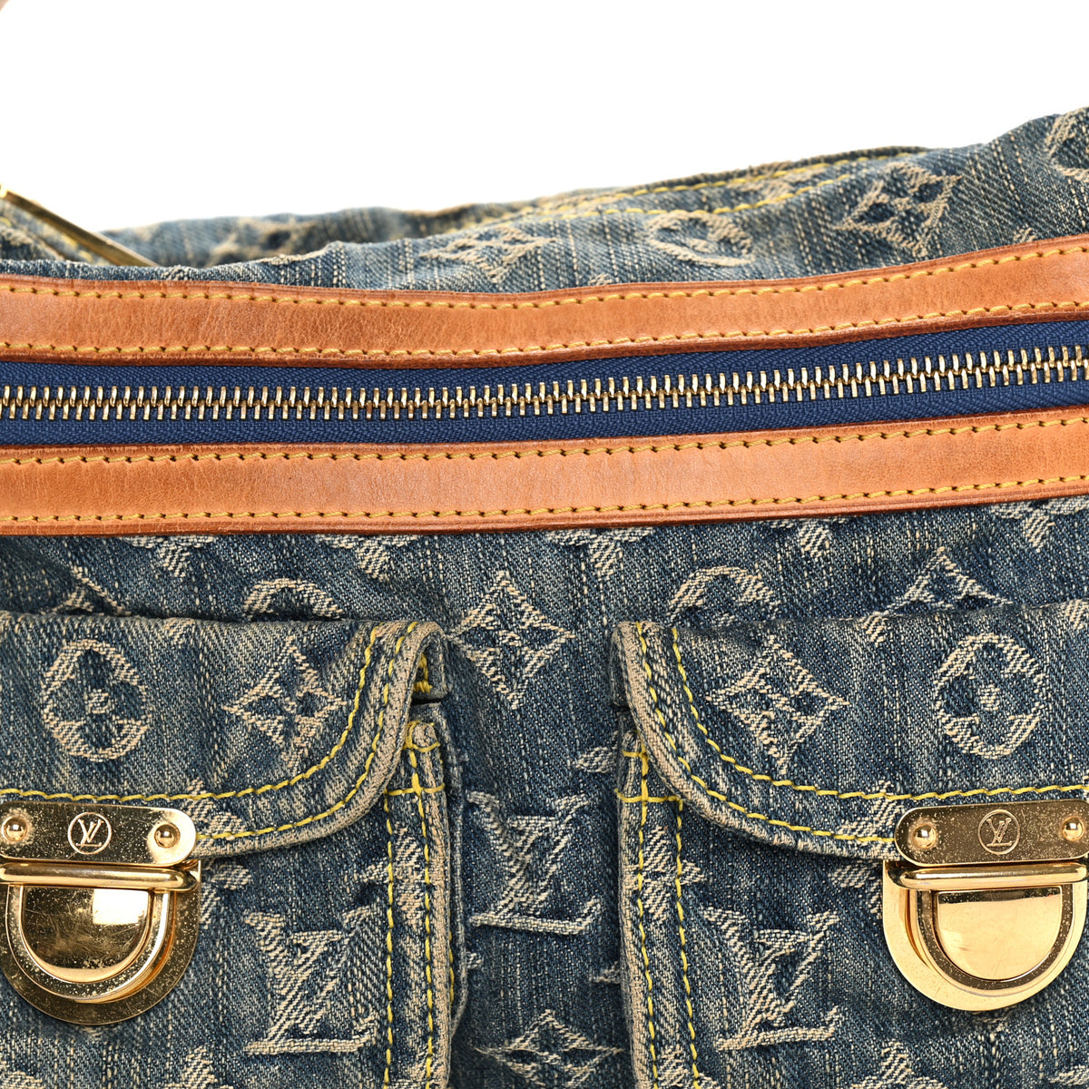 Louis Vuitton Monogram Denim Baggy PM  Blue 6 of 8
