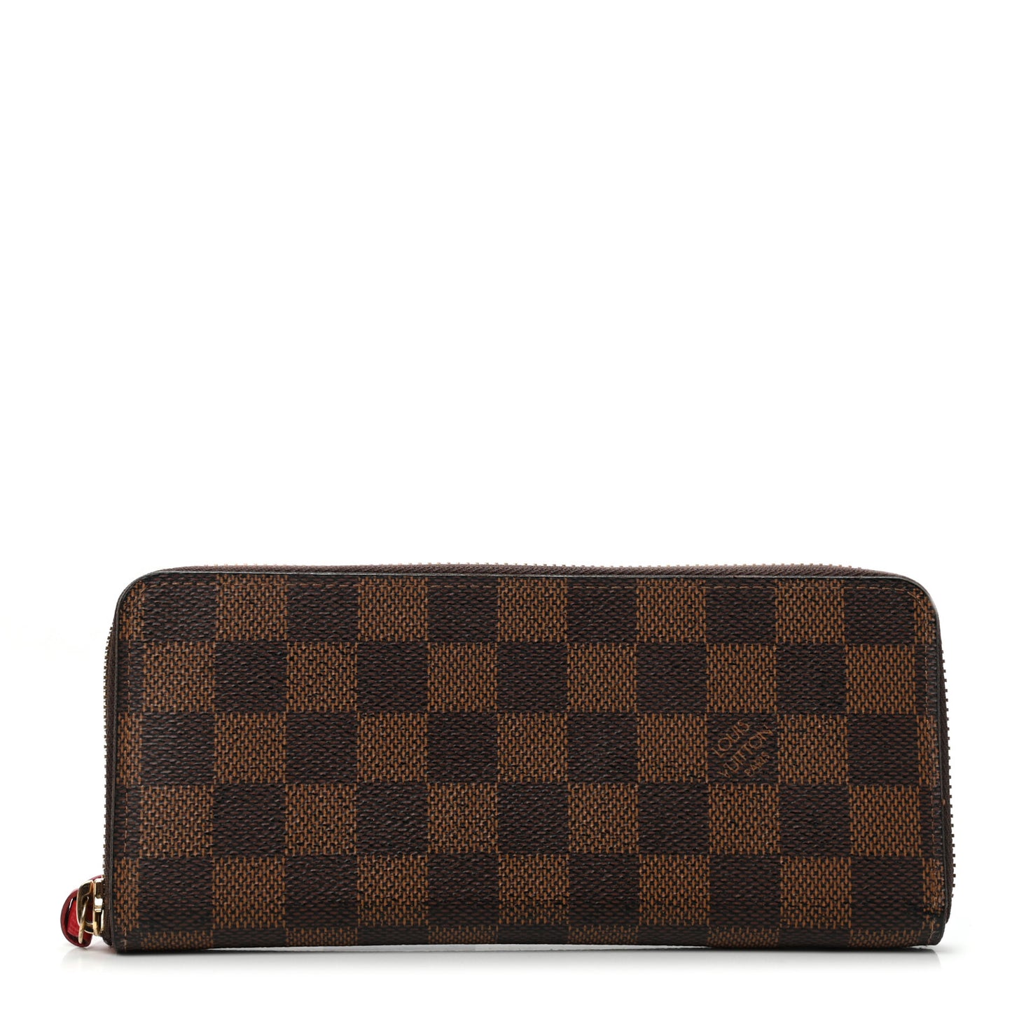 Damier Ebene Clemence Wallet Cherry