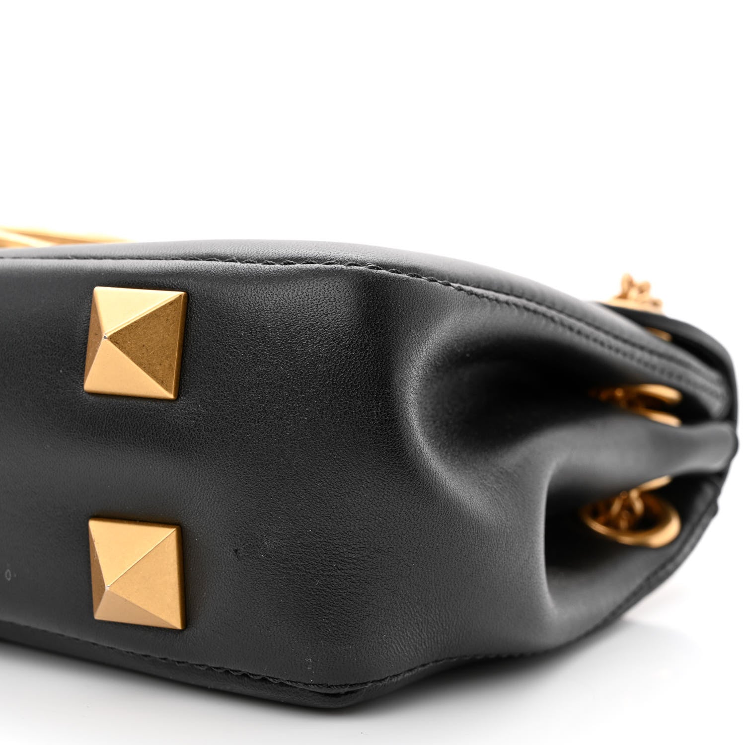 Valentino Garavani Nappa Stud Sign Shoulder Bag Black 9 of 11