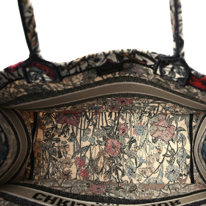 Christian Dior Canvas Embroidered Medium Mille Fleurs Book Tote Multicolor 4 of 8