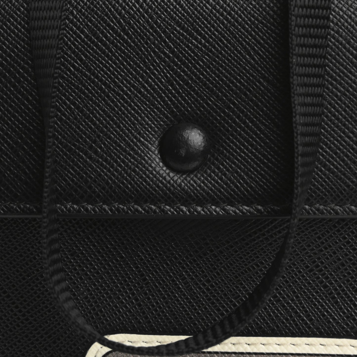 Saffiano Racing Logo Patch Mini Bag Black