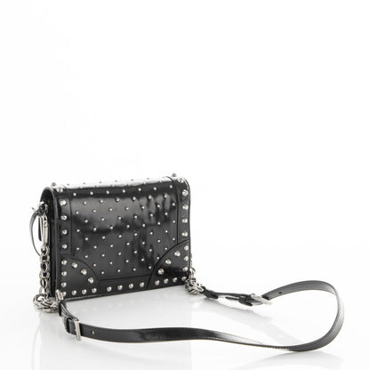 Prada Spazzolato Studded Mini Crossbody Bag Nero Black 3 of 6