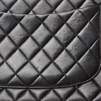 Chanel Lambskin Quilted XL Jumbo Single Flap Black 19 of 21