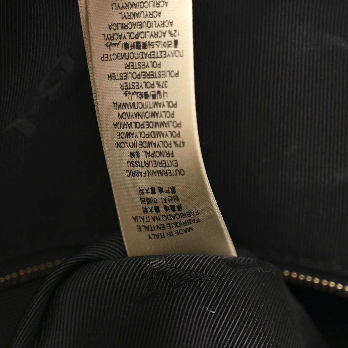 Prorsum Check Jacquard Orchard Bowling Bag Gold Black