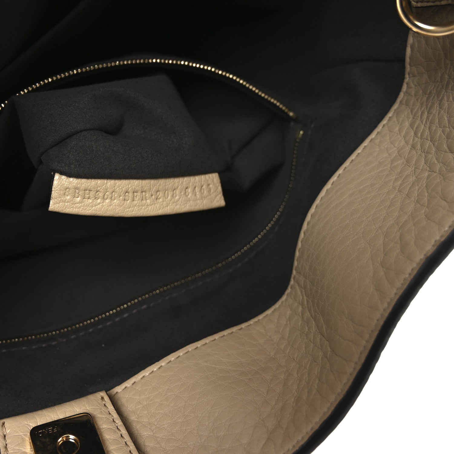 Fendi Cuoio Romano Selleria Medium FF Tote Miele Scuro 7 of 10