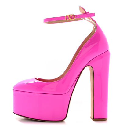 Valentino Garavani Patent Tan-Go 55/155mm Platform Pumps 38 Pink PP 1 of 10