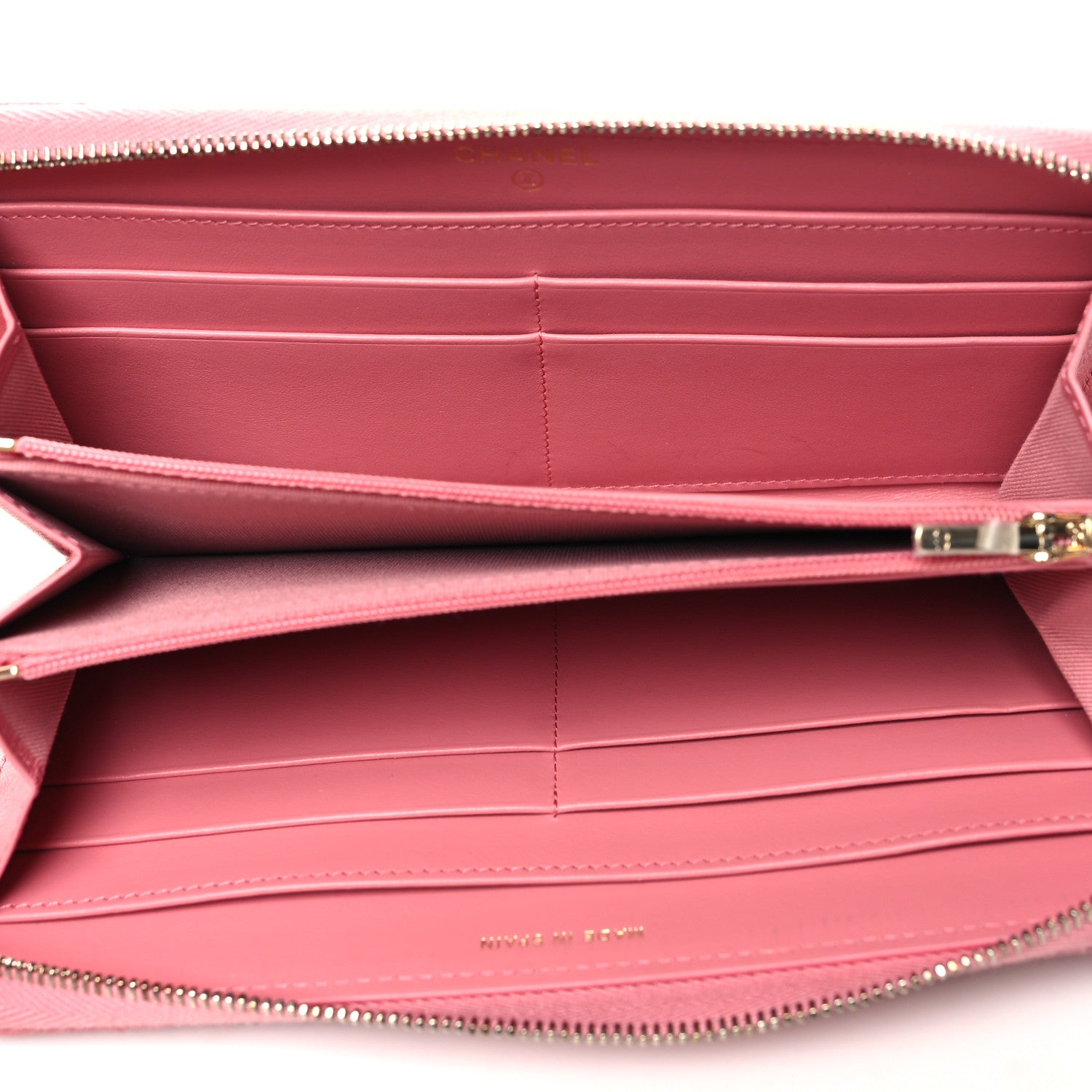 Chanel Caviar Quilted Zip Around Wallet Pink 5 of 13