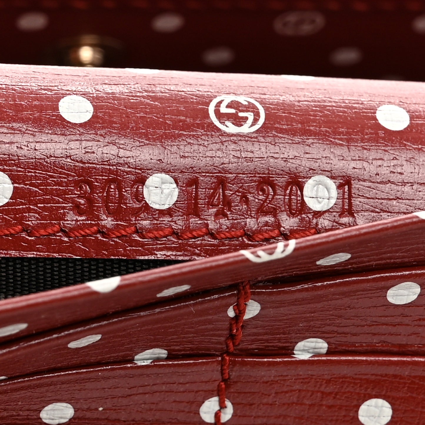 Calfskin GG Continental Wallet Red