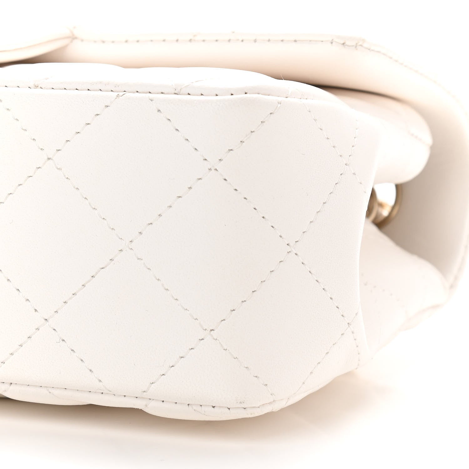 Chanel Lambskin Quilted Mini Rectangular Flap White 9 of 10