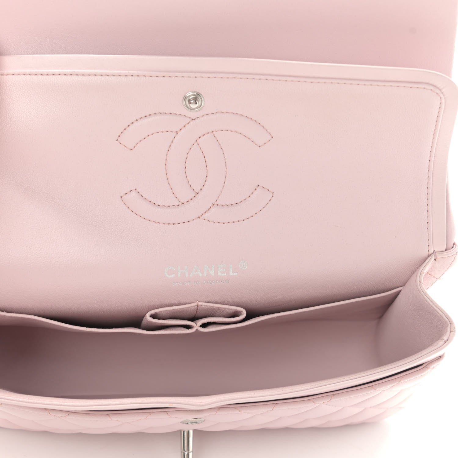Chanel Lambskin Quilted Medium Double Flap Light Pink 6 of 11